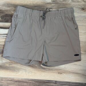 Drake Waterfowl Dock Swim Shorts – Men’s XL – Tan - Stretch Nylon